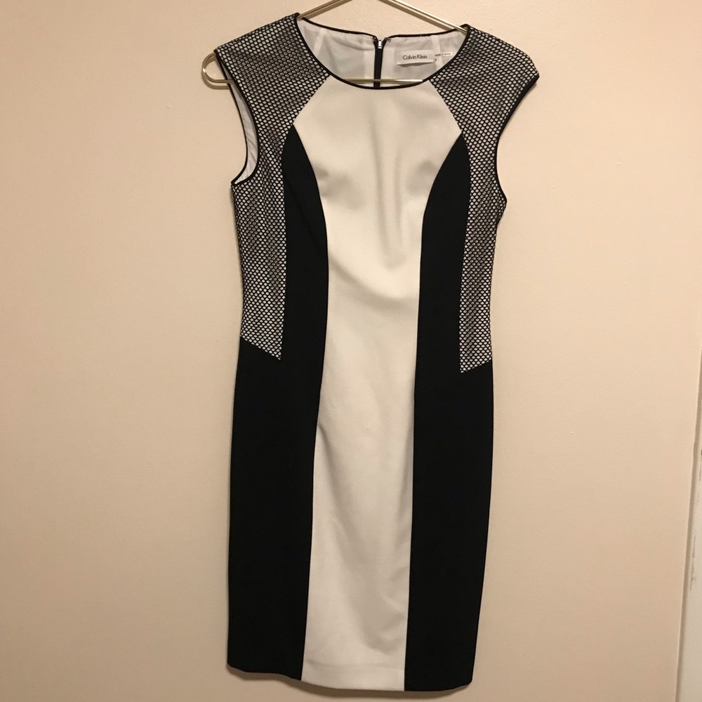 Calvin Klein Black and White Dress